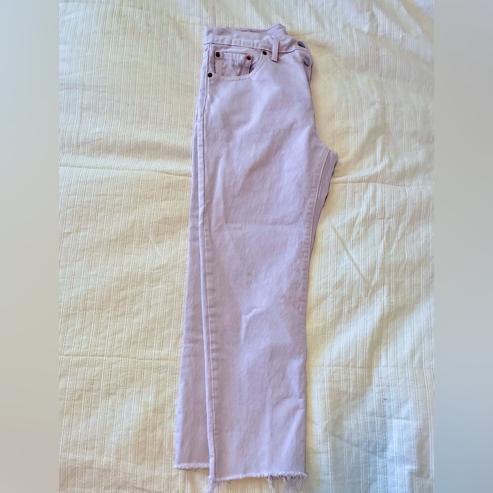 Levi's 501 purple Ankle Cropped Jeans